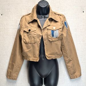 Attack on Titan Scouting Legion Cosplay Jacket w/ EMBROIDERED Patches Size S/M